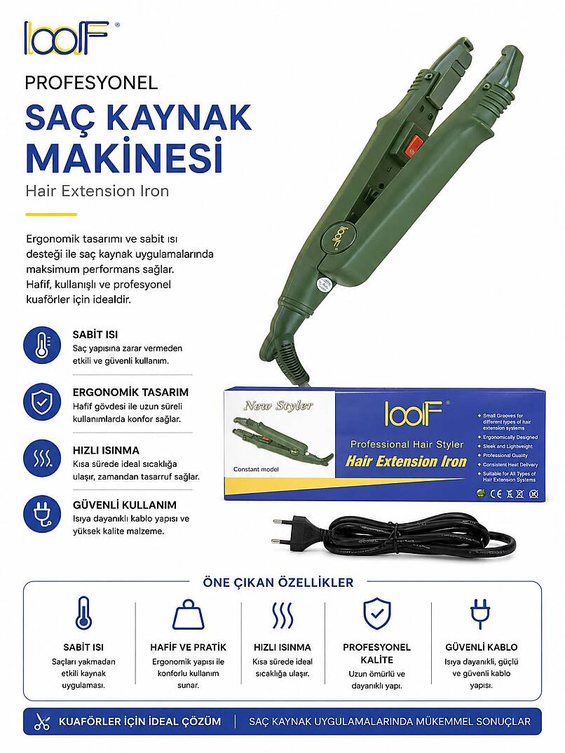 Loof Mikro Keratin Saç Kaynak Maşası - 1