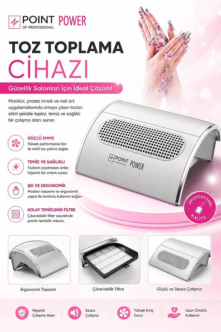RUNAIL Nail Dust Collector Manikur Toz Toplayıcı - 1